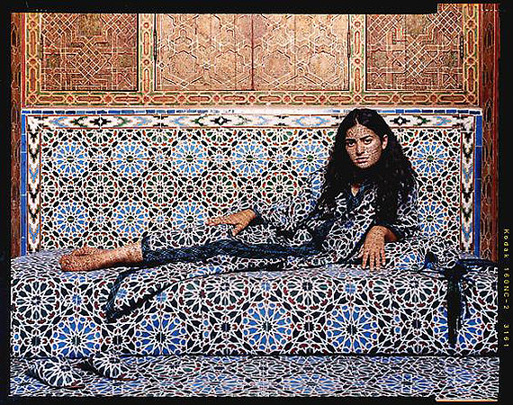 Harem #2, 2009 © Lalla Essaydi/Courtesy Edwynn Houk Gallery, New York.