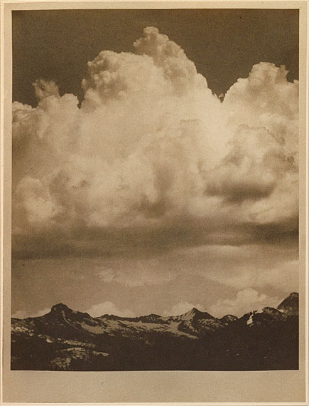 Lot 56:
Alvin Langdon Coburn, The Cloud, with poem by Percy Bysshe Shelley, signed, Los Angeles, 1912. Estimate $25,000 to $35,000.