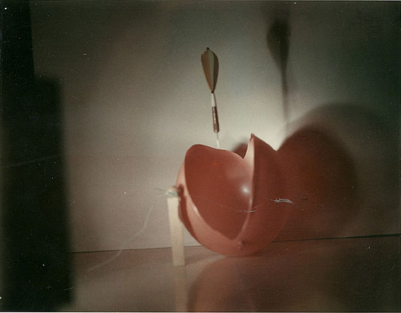 Harold EdgertonBalloon pop for Letterman TV program, 1985Chromogenic polaroid print9 x 11.3 cm© Harold Edgerton, 2013, courtesy of Palm Press, Inc.