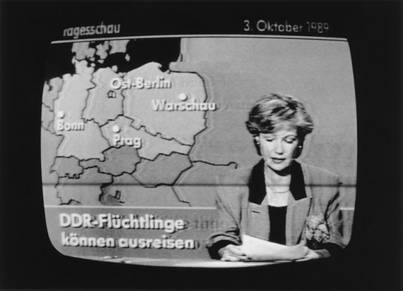 Ulrich Wüst: Berlin, Fernsehbildaufzeichnung von der Tagesschau, 03.10.1989