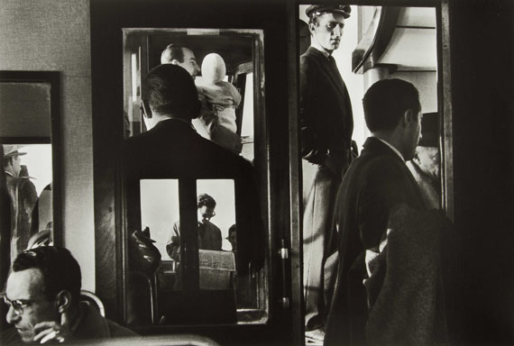 72. Gianni Berengo Gardin (*1930)In vaporetto, 1960.Gelatin silver print, signed.