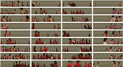 BAQUEDANO 04 - Chilean women in red, 2005, 140 x 240 cm © Pablo Zuleta Zahr