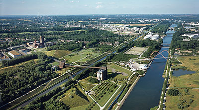 Brückenlandschaft Nordsternpark, Gelsenkirchen, 1997 © Thomas Wolf