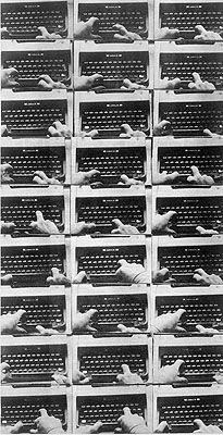 Peter Weibel Metaphysisches Gedicht für einen Amphioxus, 1971Mensch-Maschine-Interaktion – Fotosequenz. Sammlung des KünstlersFotos ZKM