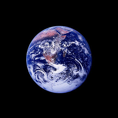 Apollo 17 astronauts viewed a full Earth for the first time, Apollo 17, 1972.