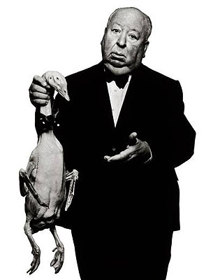 © Albert Watson Alfred Hitchcock with Goose Los Angeles, Christmas, 1973