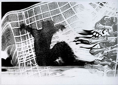 Sigmar Polke, Angst (50-teilige Serie), 1996, s/w-Fotografie, Städtische Galerie Karlsruhe, Sammlung Garnatz, © Sigmar Polke
