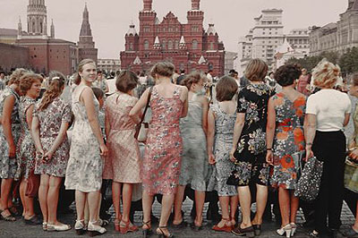 Red Square Girls 1981 Moscow© Boris Savelev courtesy Michael Hoppen GalleryMulti-layered pigment print on gesso coated aluminium, edition of three