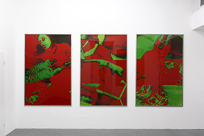 Katharina Sieverding: Ressource Terabyte 2009installation view Galerie Christian Lethert, Cologne© Simon Vogel, Köln