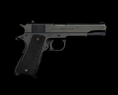 © Guido Mocafico, Guns and Roses, Colt's Government Model E, courtesy of Hamiltons Gallery