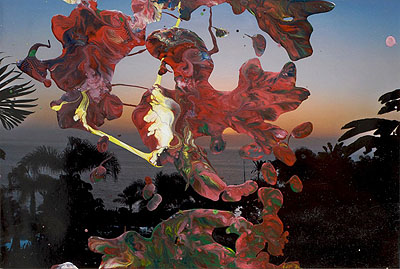 28.02.08 2008, Lacquer on photograph, 10x15cm