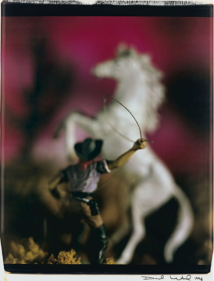 Lot 28David LevinthalCowboy with Lasso (from Wild West), 1996Lot 28, unique large-format Polaroid Polacolor printEstimate:$5,000 - $7,000© 1996 David Levinthal