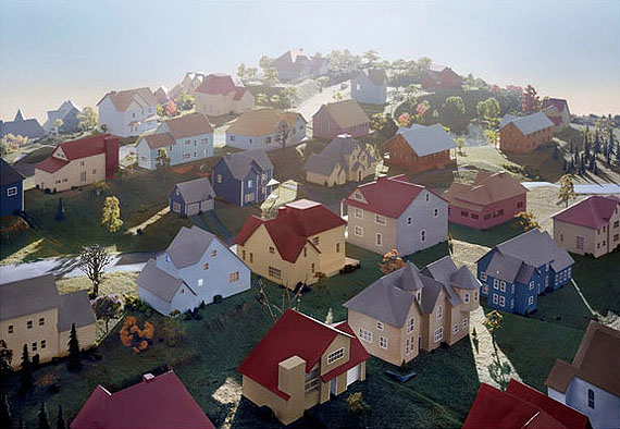 James CasebereLandscape with Houses (Dutchess County, NY)#1, 2009Framed Digital chromogenic print119 x 168 x 8 cmCourtes Galer&iacute;a Helga de Alvear, Madrid