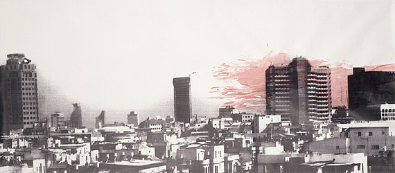 © Sigalit LandauUrban Landscape with smoke Nr. 62002Silver Gelatin PrintCourtesy Bernheimer Fine Art Photography