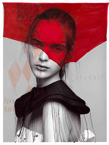 Tina Berning und Michelangelo Di BattistaMIRTE, china ink and crayon on Ditone Print, unique copy, 2010