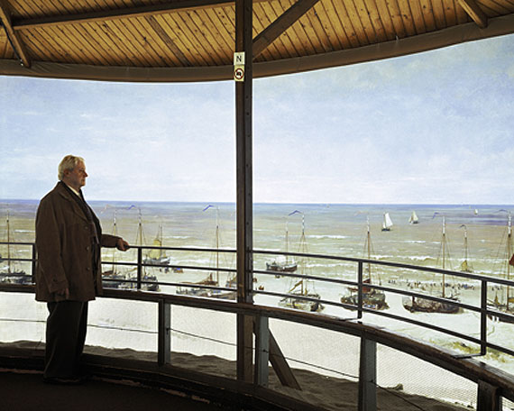 Ville Lenkeri: Northerly Wind – Watching a Storm Rising over the Dunes at Scheveningen Sometime in the 19th Century, 2007, 124 x 155cm, digitaler C-Print, auf Diasec montiert