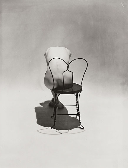 Lot 784Erwin BlumenfeldNude on Coca Cola Chair. 1944Vintage, gelatin silver print, 24,5 x 19,5 cm