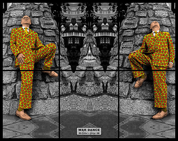 Gilbert & George: War Dance. Aus der Serie &bdquo;Jack Freak Pictures&ldquo;, 2008. 151 x 190 cm. &copy; Gilbert & George