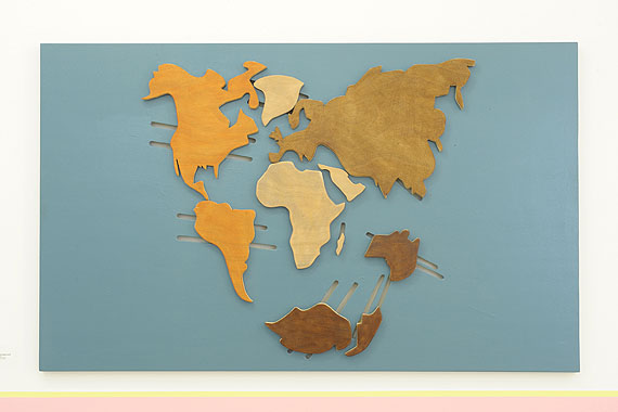 Yto BarradaTectonic Plate, 2010 Wood and Paint, 48 1/16 x 78 3⁄4 in. © Courtesy of Gallery Sfeir-Semler, Hamburg/ Beirut