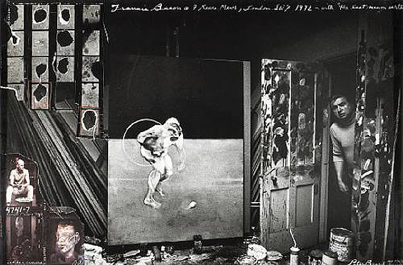 Peter BeardFrancis Bacon, 7 Reece Mews, London, 1972Gelatin silver print with collageEstimate: $10,000 - 15,000&copy; 2011 Bonhams & Butterfields