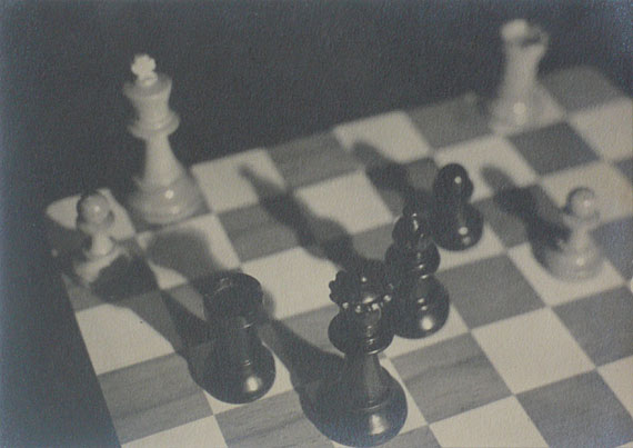 Chessboard c.1930 © Imre Kinszki. Vintage silver gelatin print.