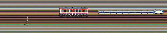Jay Mark Johnson El Anarquista y el tren, 2008 photograph 90 x 459 cm