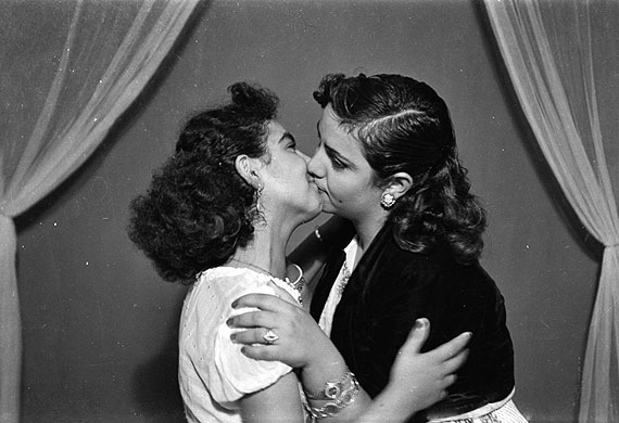 AKRAM ZAATARIEl Madani-Studio Practices Couples, 2007 Modern silver print from 35-mm negatives29 x 19 cmCourtesy the artist and Galerie Sfeir-Semler, Beirut, Lebanon