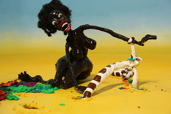 Nathalie DjurbergDeceiving Looks 2011Clay animation, digital video, music by Hans Berg...Courtesy Giò Marconiwww.giomarconi.com