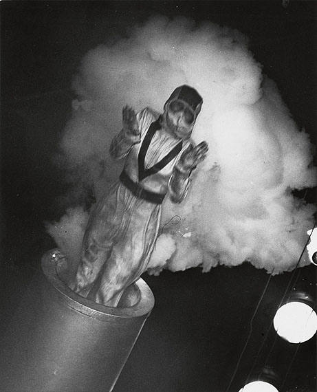 Lot 168: Weegee, Human Cannonball, ferrotyped silver print, 1943. Estimate $3,000 to $4,500.&copy; Weegee Estate at the International Center of Photography, NYC.