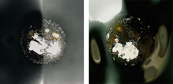 Claus Stolz: Sun 180A, 180E, Heliographie, 80 x 80cm, 2011