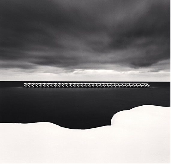 “Winter Seascape, Wakkanai, Hokkaido, Japan” (2004)Silver gelatin print. 20cm x 20cm - Edition of 45. © Michael Kenna. Courtesy of m97 Gallery.