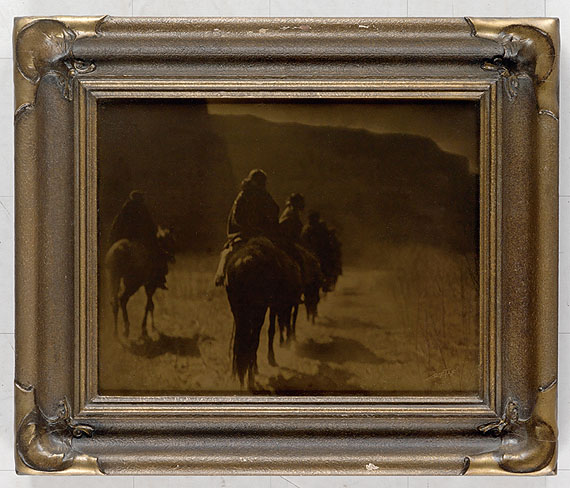 lot 185: Edward S. Curtis, The Vanishing Race, orotone, 1904.Estimate $8,000 to $12,000.