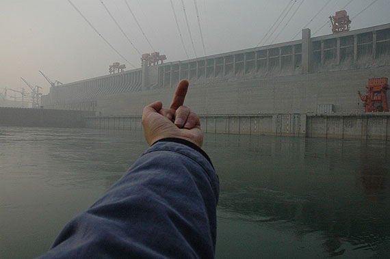 Ai Weiwei, Study of Perspective - Three Gorges Dam, Yangtze River, China, 1995-2010, Courtesy of the artist and Galerie Urs Meile, Beijing-Lucerne