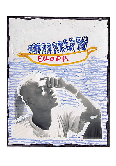 Jim Goldberg, Eropa, Senegal, 2008, Courtesy of Magnum Photos, Pace/McGill, and Stephen Wirtz Gallery