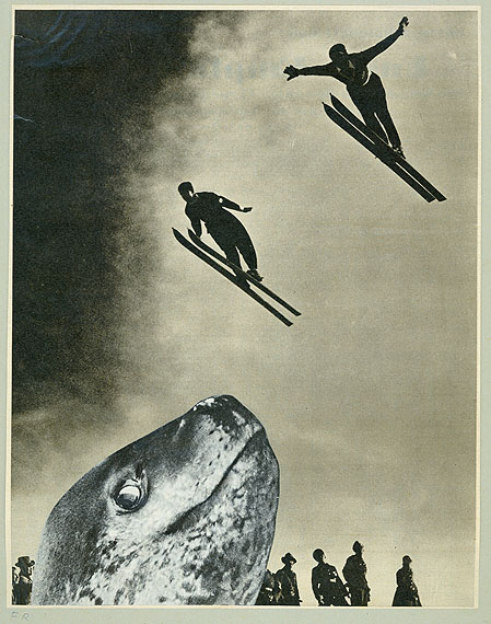 Sprungkonkurrenz. Collage. 313 x 245 mm (502 x 399 mm)