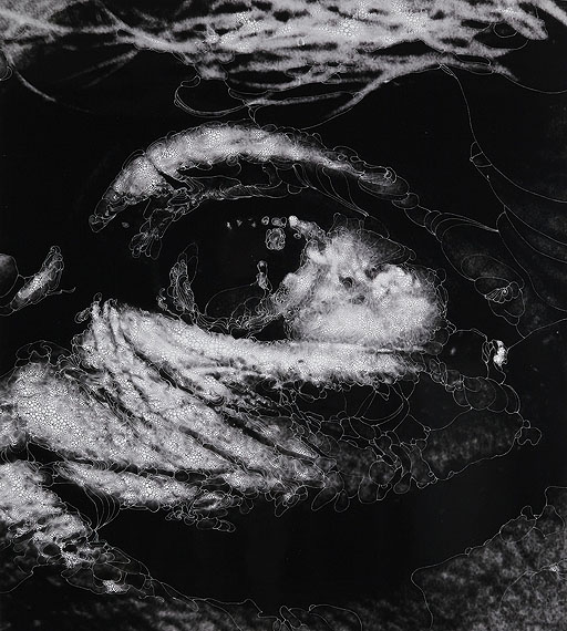Eye #4, 2012 (After Bill Brandt, "George Braque's Eye, 1960")Unique hand-painted gelatin silver enlargement print with mixed media, 44 3/4 x 40 1/16 inches
