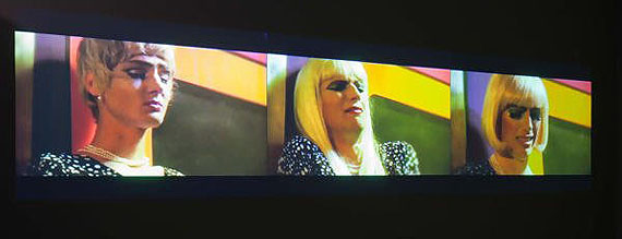 Brice DellspergerBody Double 27 (After In A Year with 13 Moons), 2010Three-channel HD video projection, sound, loop8 minutes 15 secondsCourtesy Team Gallery, New York