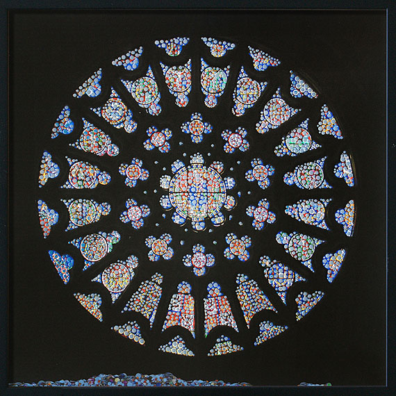 &ldquo;Offenbarung&rdquo;, 2011Perforated inkjet print, confetti, frame50 x 50 cmEdition 2