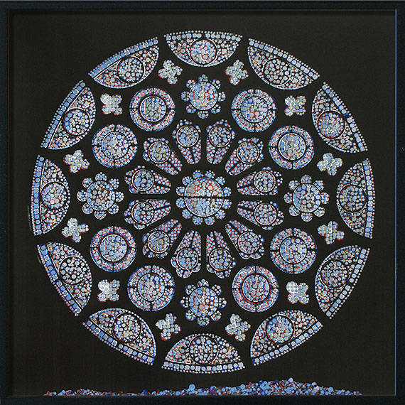 Offenbarung &ndash; Kathedrale Notre-Dame de Chartres2011perforated inkjet print, confetti50 x 50 cm | 19 x 19 inchesEdition of 2