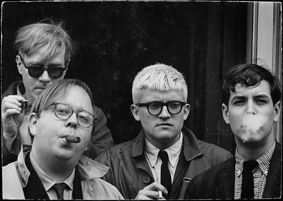 Andy Warhol, Henry Geldzahler, David Hockney, and Jeff Goodman, 19636.79 x 9.74 inch© The Dennis Hopper Art TrustCourtesy of The Dennis Hopper Art Trust