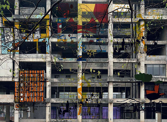 Stéphane Couturier (*1957, French)Secteur n° 17 – photo n° 1, from the series Chandigarh Replay (Chandigarh)2006/2007C-Print with Diasec Face in Artist's Frame180 x 246 cm ( 70 7/8 x 96 7/8 in. )Edition of 3; Ed. no. 2/3© the artist, courtesy of Christophe Guye Galerie, Zurich (Switzerland)