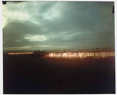 No 7. Permanent Daylight (17-21 jan. 2004.)expozition time: 4 nights (5.30-8 am)caravan as camera,camera obscura, ciba chrome paper127x152 cm  mouted on plexy glass