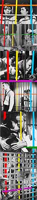 Six Barriers: With People (from Red/ Yellow/ Blue/ Orange to Red/ Yellow/ Blue/ Violet), 2004
Digtial archival print on Sintra panel, six framed panels, Overall: 228 in x 42 in x 1 in (579,12 x 107,32 x 3,81 cm) Deutsche Guggenheim © 2004 John Baldessari