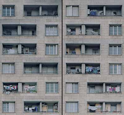 o.T. (Les FaÇades1), 1994-1995
Fotomontage, C-Print
154 x 87 cm (x 2)
© Valérie Jouve