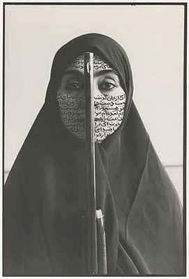 Shirin Neshat Rebellious Silence 1994 B&W RC print & ink (photo taken by Cynthia Preston) 11 x 14 inches Edition of 10 + 1AP © Shirin Neshat Courtesy Gladstone Gallery