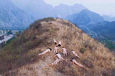 Nine Holes, 1995 Performance, Beijings Color C-Print 40 x 60 inches / 101,6 x 152,4 cm Edition of 15