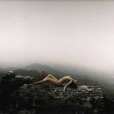 RongRong & inri In the great wall 1, hand-dyed Silver gelatin print, 100 x 100 cm