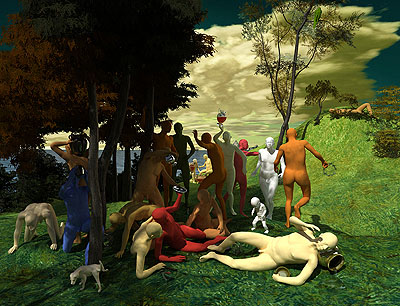 Miao Xiaochun, Bacchanal, 2007, C-Print, Ed. 12, 170 x 222 cm; Courtesy ALEXANDER OCHS GALLERIES BERLINI BEIJING  