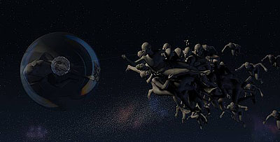 Miao Xiaochun, Genesis, 2007, C-Print, Ed. 12, 120 x 327 cm, Courtesy ALEXANDER OCHS GALLERIES BERLINI BEIJING