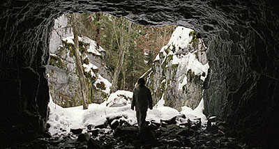 Salla Tykkä, Cave, 2003, 35 mm film still. Courtesy of the artist / Yvon Lambert Gallery, New York.